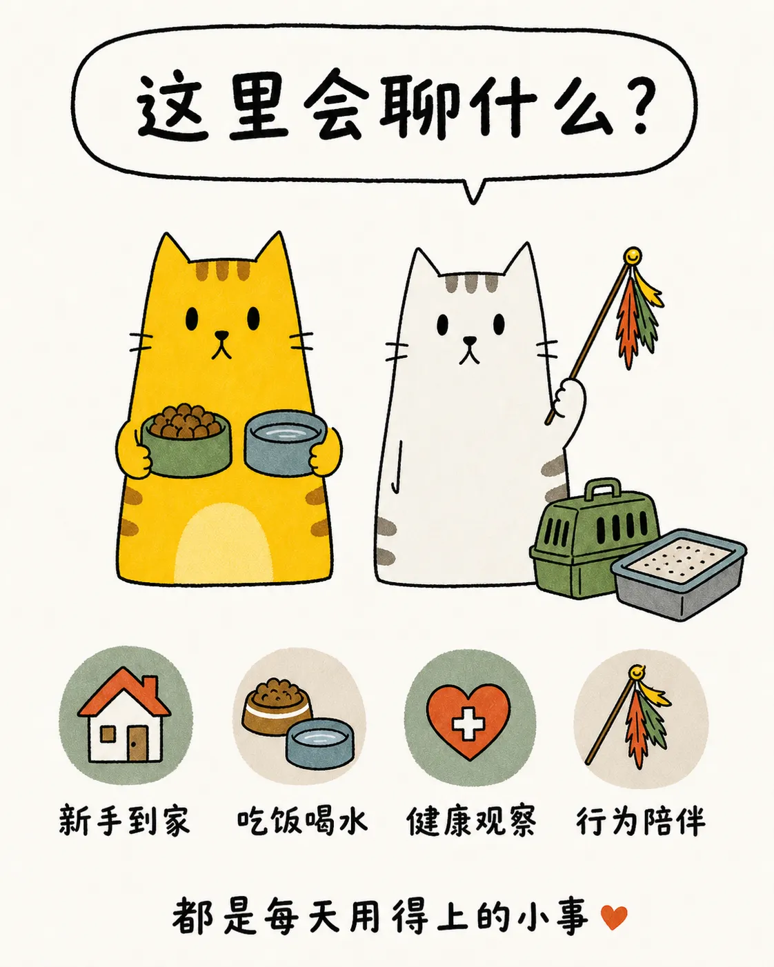 二猫子介绍小漫画会聊新手养猫、健康、营养和行为